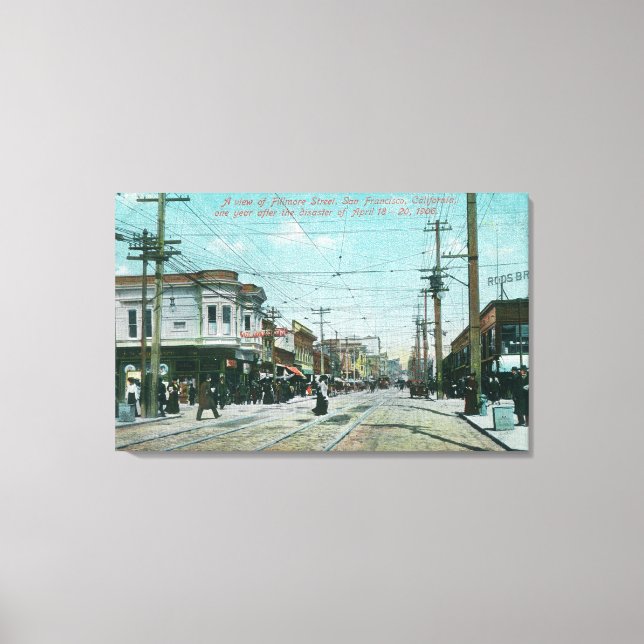 Lienzo Fillmore Street View 1 año después del incendio de (Anverso)