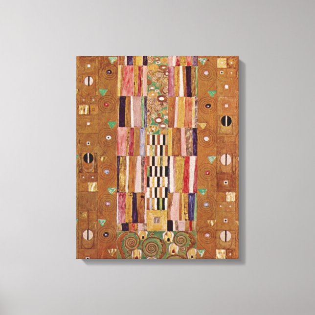 Lienzo Fin de la pared, friso de Stoclet de Gustav Klimt (Anverso)