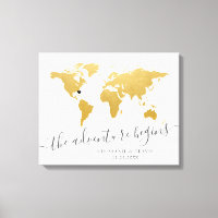 Firma de invitado de Gold World Map