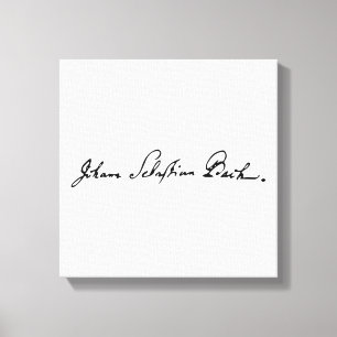 Lienzo Firma de Johann Sebastian Bach