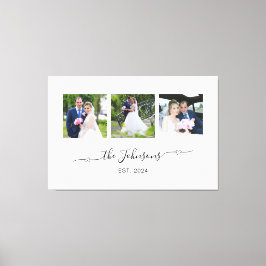 Lienzo Firma para el intercambio de fotos de tres Bodas