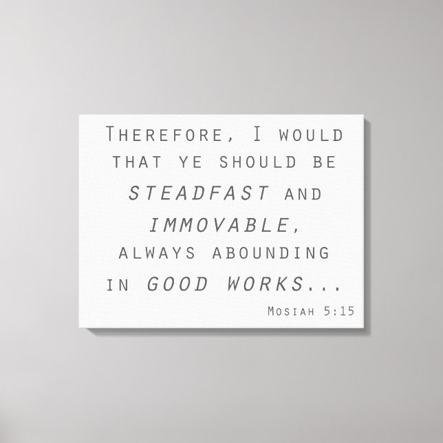 Lienzo firme inamovible lds scriptions mosiah (Anverso)