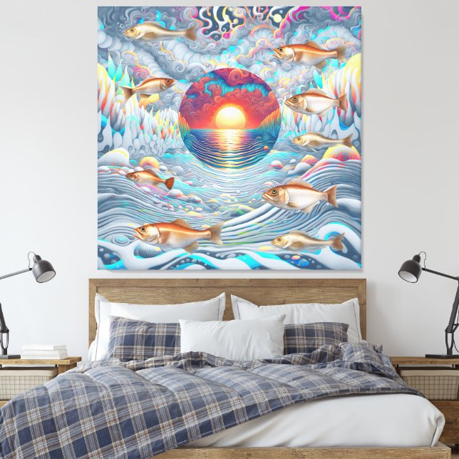 Lienzo Fish Sunset (Insitu(Dormitorio))