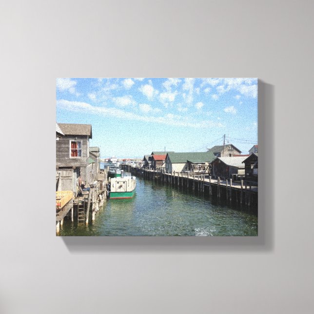 Lienzo Fishtown, Leland, Michigan (Anverso)