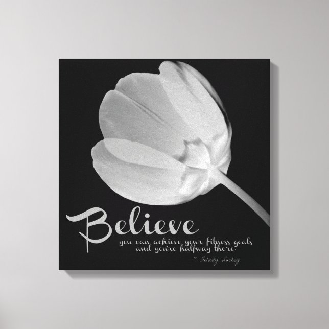 Lienzo Fitness Tulip White Believe Canvas (Anverso)