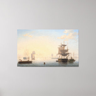 Lienzo FITZ H. LANE - Puerto de Boston -1846 - Luminismo