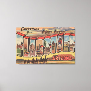Lienzo Flagstaff, Arizona - Escenas de letras grandes
