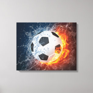 Lienzo Flamante Cojín decorativo de fútbol/baloncesto de