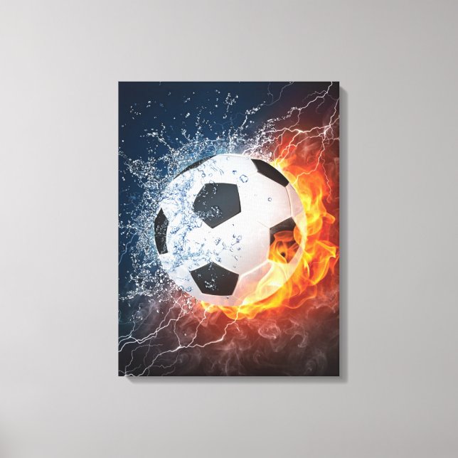 Lienzo Flamante Cojín decorativo de fútbol/baloncesto de  (Anverso)
