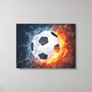 Lienzo Flamante Cojín decorativo de fútbol/baloncesto de 