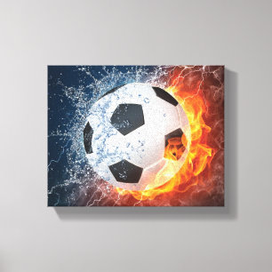 Lienzo Flamante Cojín decorativo de fútbol/baloncesto de