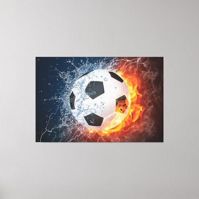 Lienzo Flamante Cojín decorativo de fútbol/baloncesto de  (Anverso)