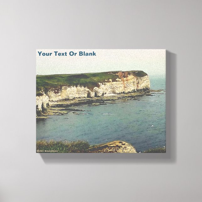 Lienzo Flamborough Head Chalk Cliffs (Anverso)