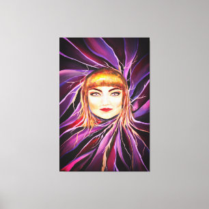 Lienzo Flamboyante obra de pop sensual misteriosa femenin