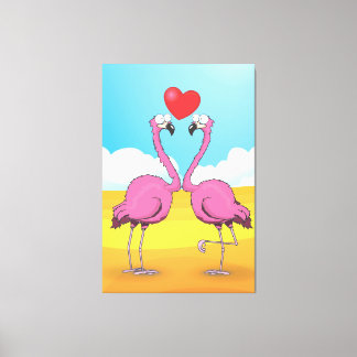 Lienzo Flamencos del Amor