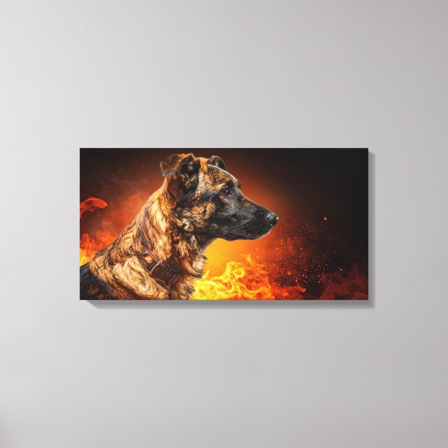 Lienzo Flaming dog (Anverso)