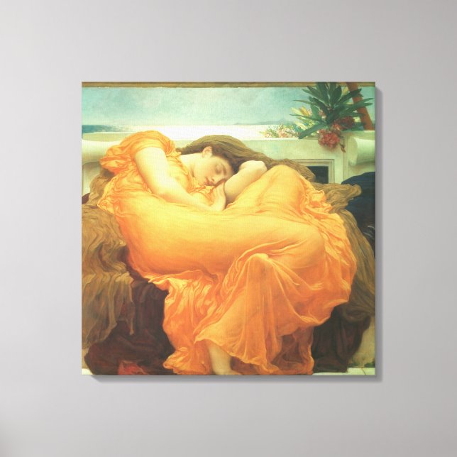 Lienzo Flaming June de Lord Frederic Leighton (Anverso)