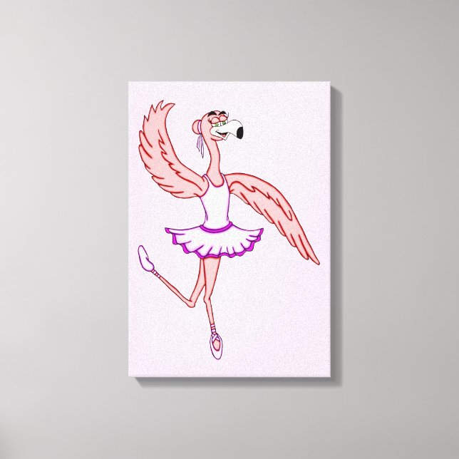 Lienzo Flamingo Ballerina (Anverso)