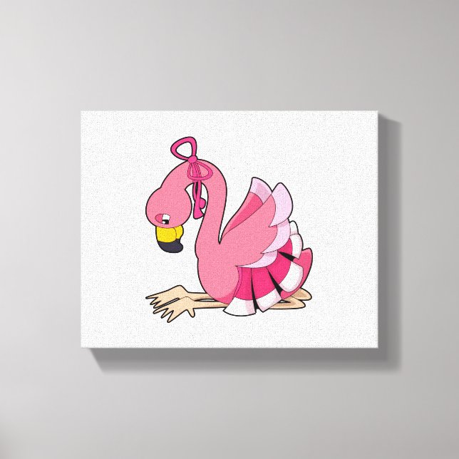 Lienzo Flamingo con cinta (Anverso)