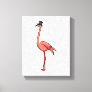 Lienzo Flamingo con Gorra