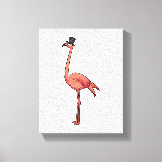 Lienzo Flamingo con Gorra (Anverso)
