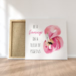 Lienzo Flamingo De Color Rosa Exótico Moderno Con Cita<br><div class="desc">Flamingo De Color Rosa Exótico Moderno Con Cita</div>