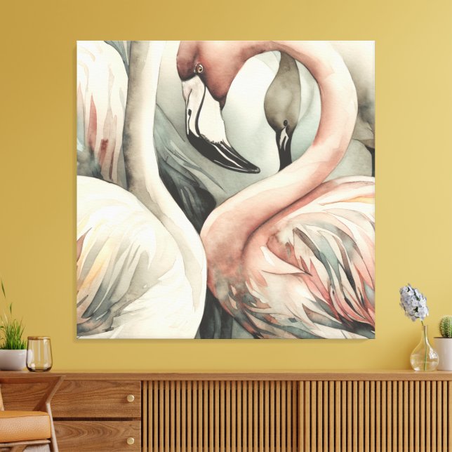 Lienzo Flamingo Decorativo Moderno Y Elegante (Insitu (Sala de estar))