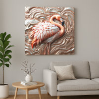 Flamingo elegante de cobre de plata de Rosa Molten