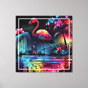 Lienzo Flamingo en un lago 63852