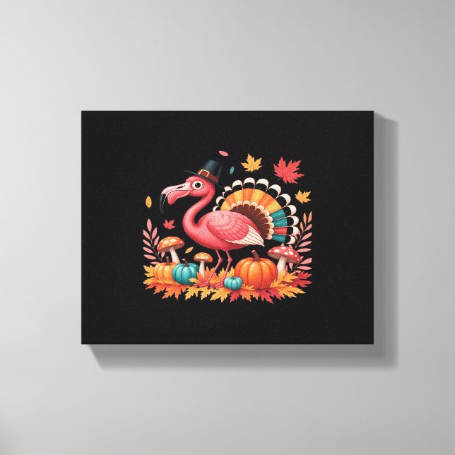 Lienzo Flamingo Turquía aguda flamenco Turquía caen de la (Anverso)