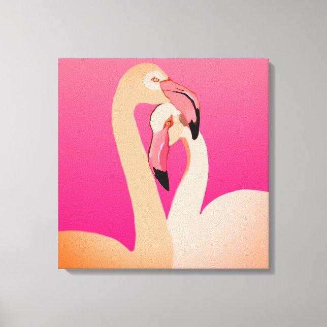 Lienzo Flamingos Wall Art (Anverso)