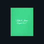 Lienzo Flat Mint Green Background – Wedding Design<br><div class="desc">Soft mint green background for wedding invites, save-the-dates, menus, digital templates, and elegant summer events. Bring understated charm and fresh elegance to your wedding stationery with this Flat Mint Green Texture Background. Perfectly suited for spring and summer weddings—or anytime you want a hint of modern tranquility—this clean, matte texture offers...</div>