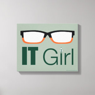 Lienzo Flecha   Gráfico de gafas de Chica de TI