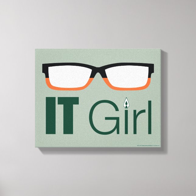 Lienzo Flecha | Gráfico de gafas de Chica de TI (Anverso)