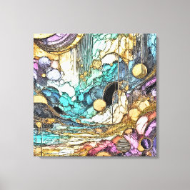 Lienzo Fliesender Goldfluss