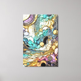 Lienzo Fliesender Goldfluss