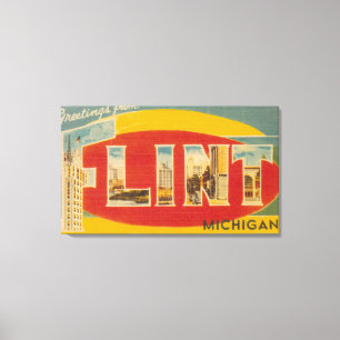 Lienzo Flint, MichiganEscenas de letras grandesFlint, MI