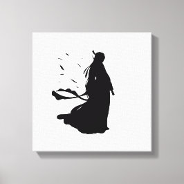Lienzo Floating Silence – Minimalist Female Silhouette