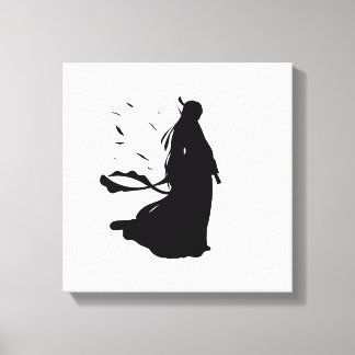 Lienzo Floating Silence – Minimalist Female Silhouette