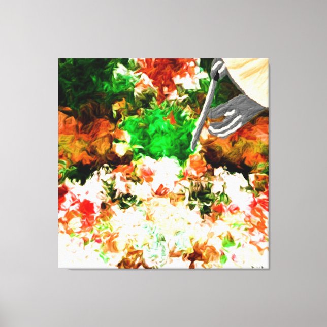 Lienzo Flor abstracta (Anverso)