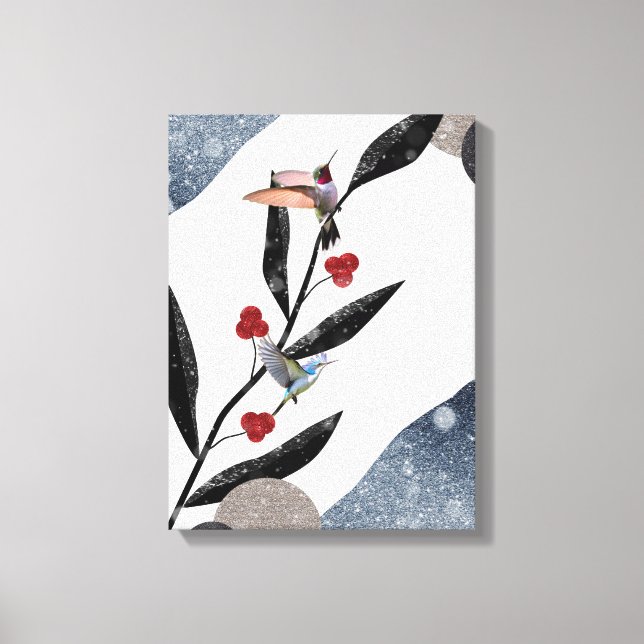 Lienzo Flor abstracta de invierno (Anverso)