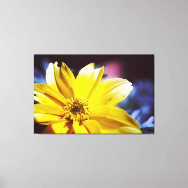 Lienzo Flor amarilla (Anverso)