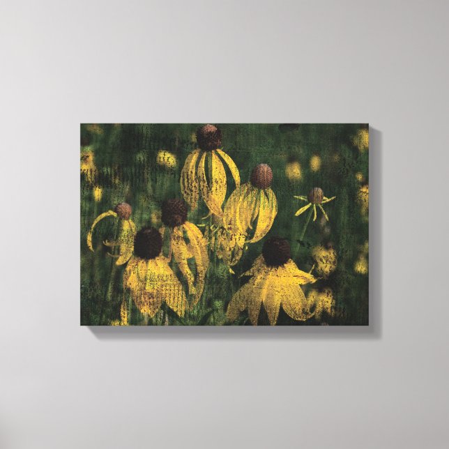 Lienzo Flor amarilla (Anverso)