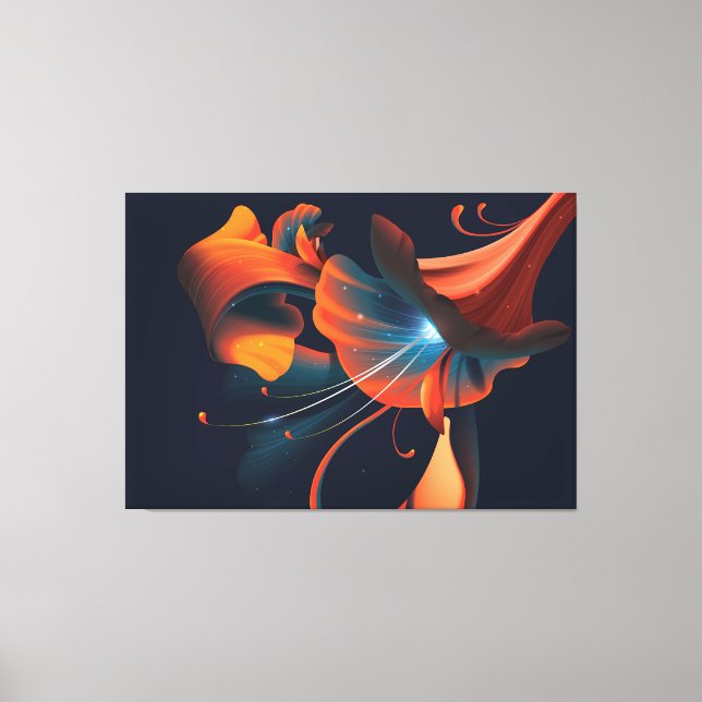 Lienzo Flor artística abstracta (Anverso)
