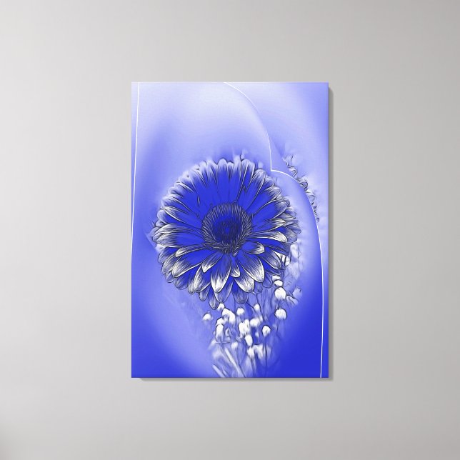 Lienzo Flor azul (Anverso)