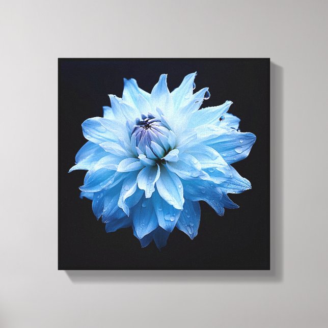 Lienzo Flor azul (Anverso)