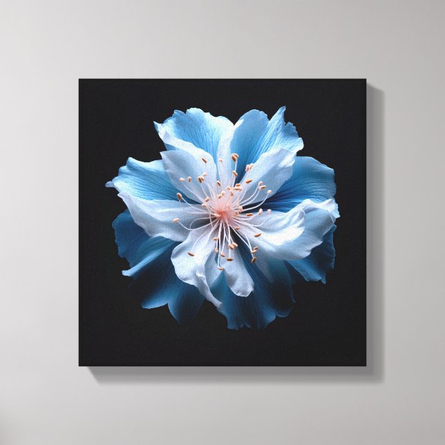 Lienzo Flor azul (Anverso)