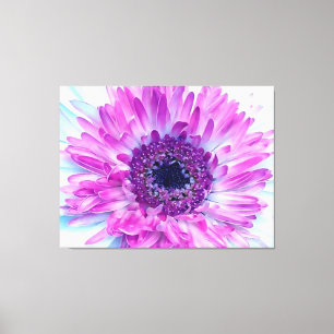 Lienzo Flor azul morada Baby Shower