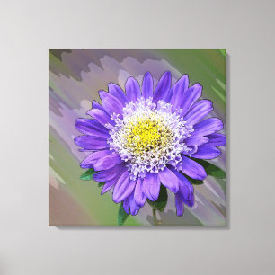Lienzo flor azul violeta