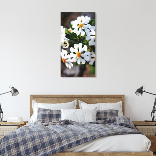 Lienzo flor blanca colección de flora de primavera (Insitu(Dormitorio))